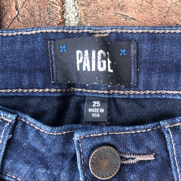 Paige dark wash Verdugo crop jeans size 25 - Picture 3 of 8